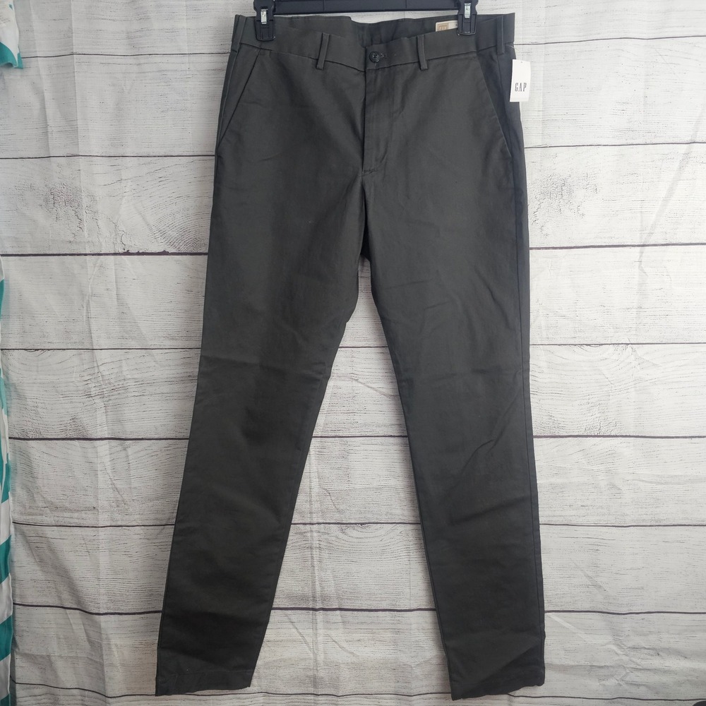 GAP‎ Men's 36 x 34 Skinny Charcoal Gray Chino Pants NWT 1263